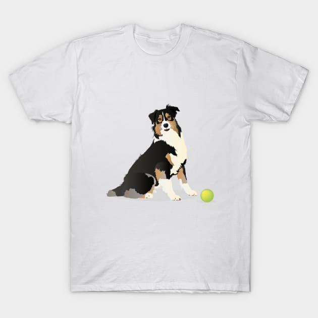 Australian Shepherd Dog T-Shirt by NorseTech